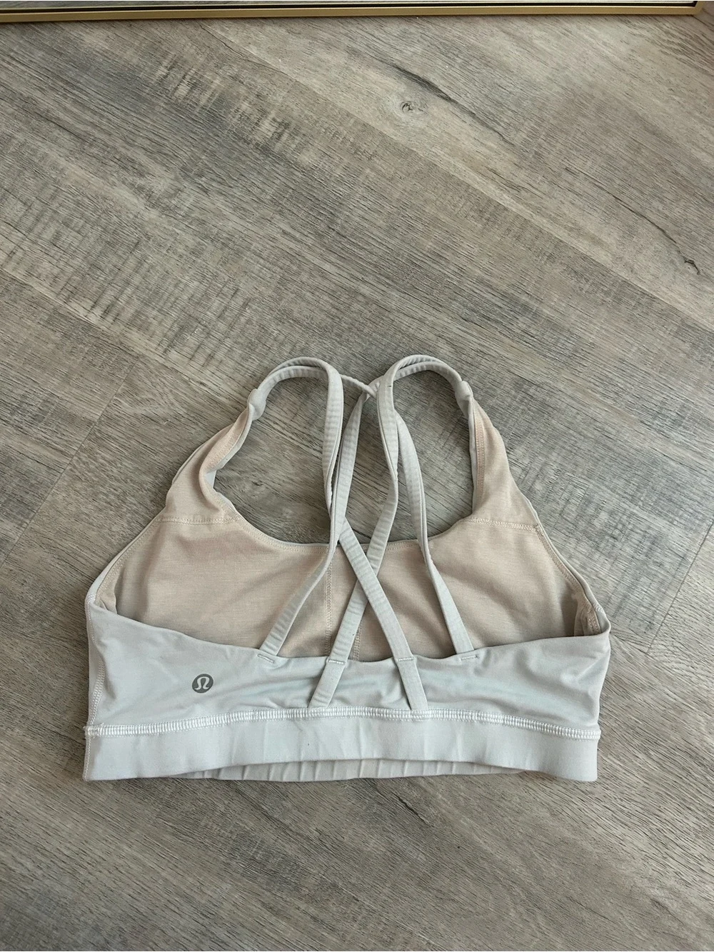 Lululemon Energy Bra Longline White / Light Gray - Size 8
